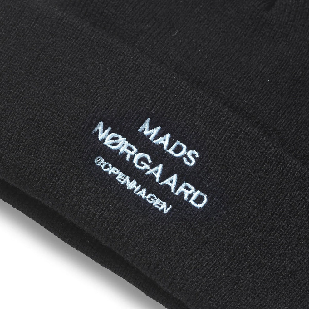 Mads Nørgaard M Isak Ambas Logo Beanie Black OS