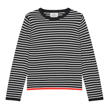 Mads Nørgaard W Fine Merino Ivy Knit Black Vanilla Ice