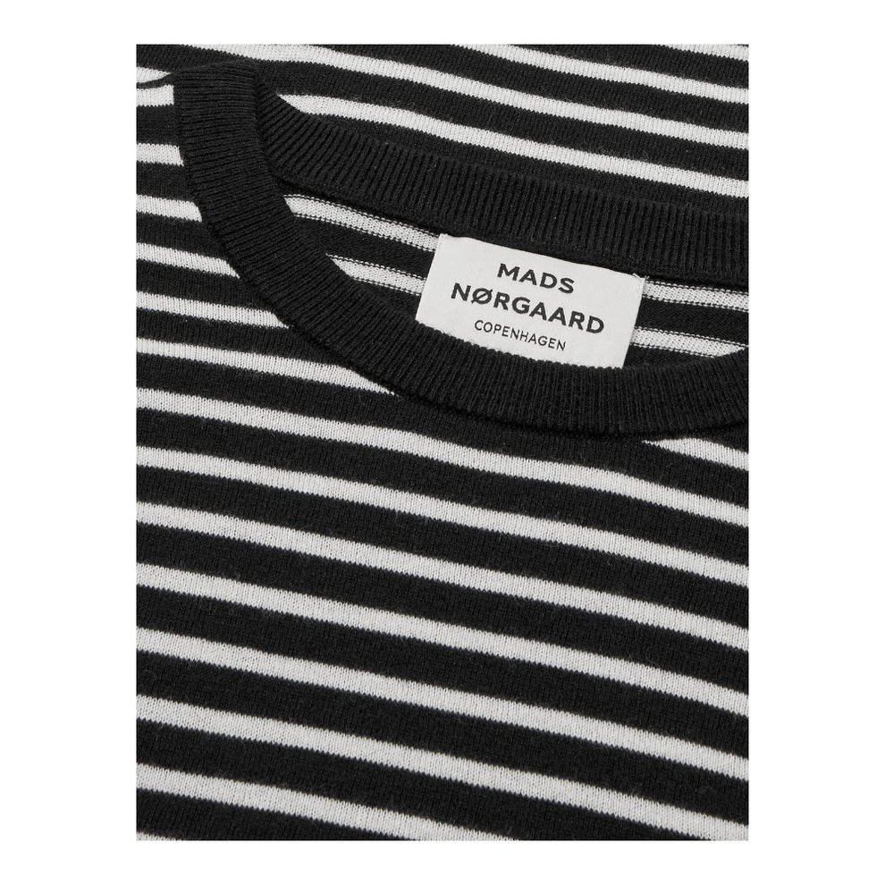Mads Nørgaard W Fine Merino Ivy Knit Black Vanilla Ice