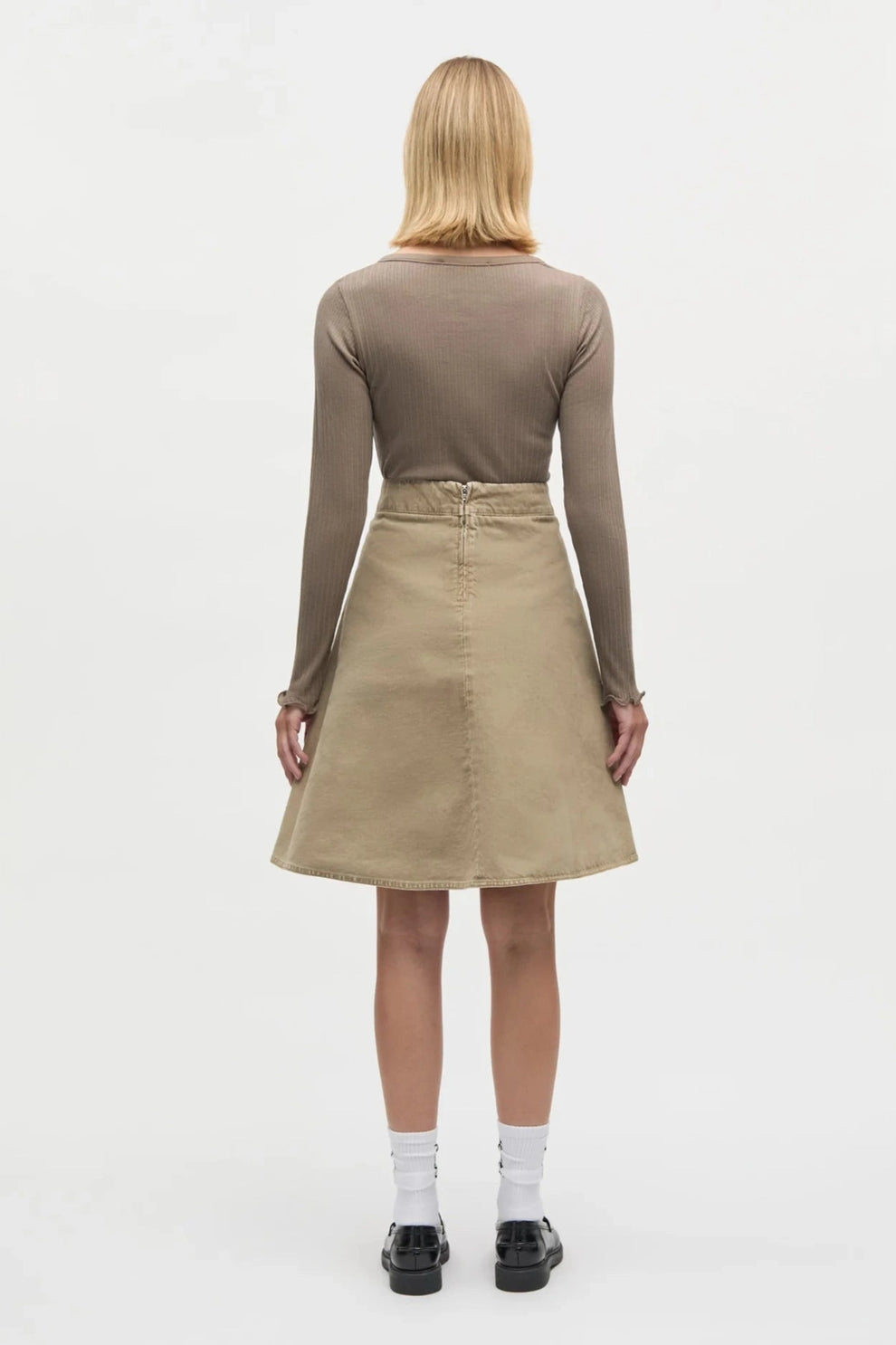 Mads Nørgaard W Pointella Troja Tee LS Walnut