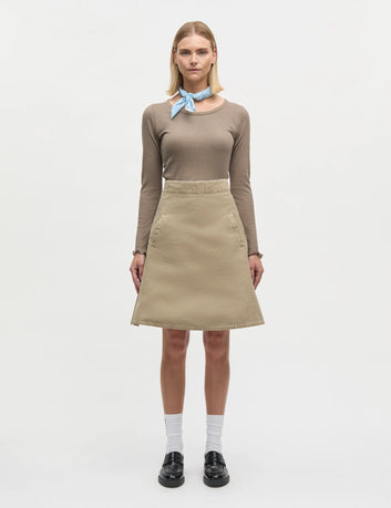 Mads Nørgaard W Pointella Troja Tee LS Walnut