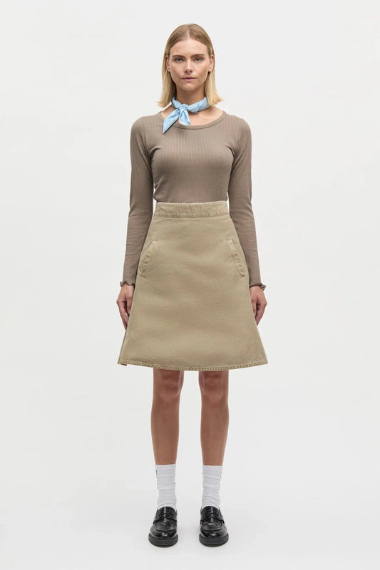 Mads Nørgaard W Pointella Troja Tee LS Walnut