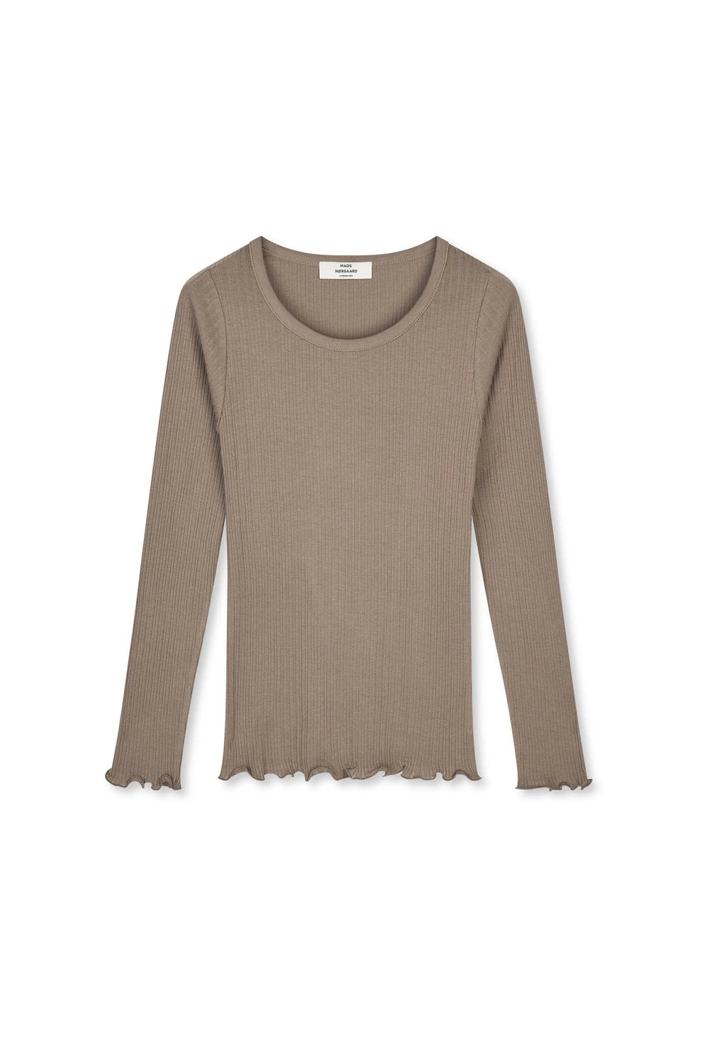 Mads Nørgaard W Pointella Troja Tee LS Walnut