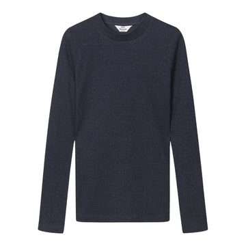 Mads Nørgaard W 2x2 Lurex Tuba Tee LS Parisian Night
