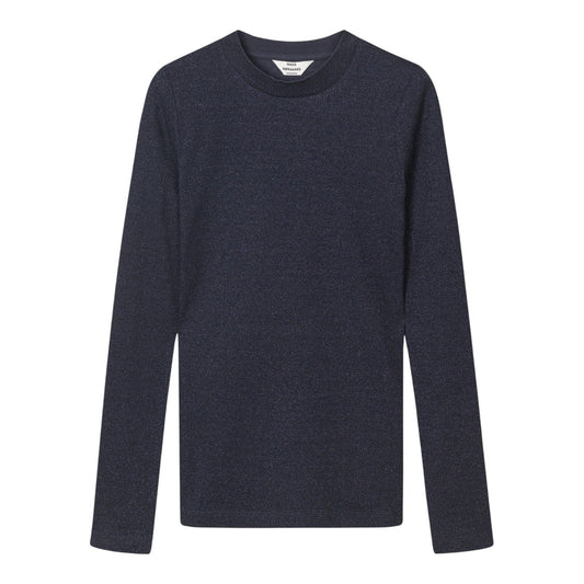 Mads Nørgaard W 2x2 Lurex Tuba Tee LS Parisian Night