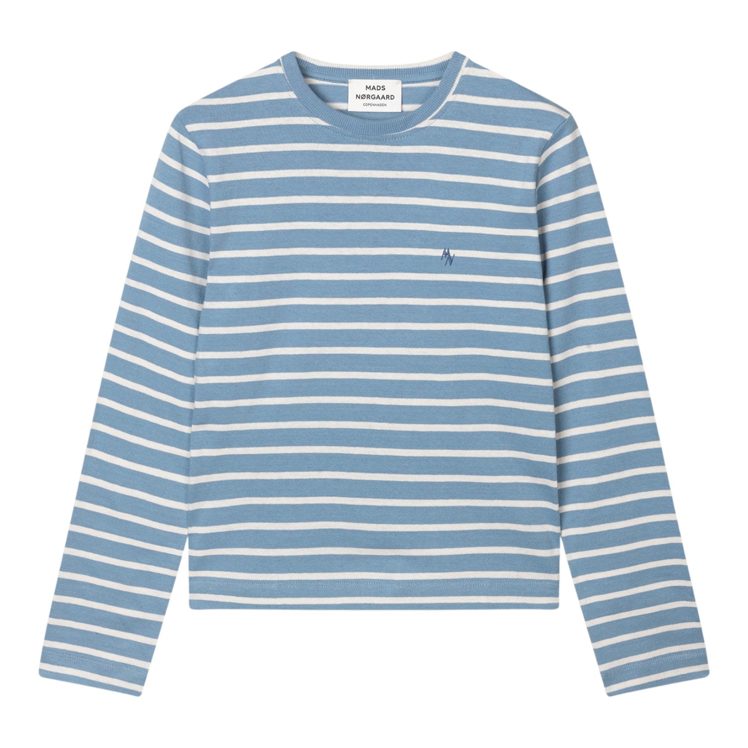 Mads Nørgaard W Pablo Maggie Tee LS Faded Denim/ Vanilla Ice