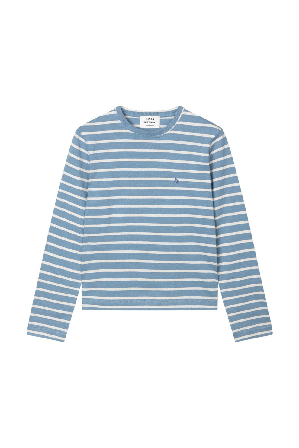 Mads Nørgaard W Pablo Maggie Tee LS Faded Denim/ Vanilla Ice