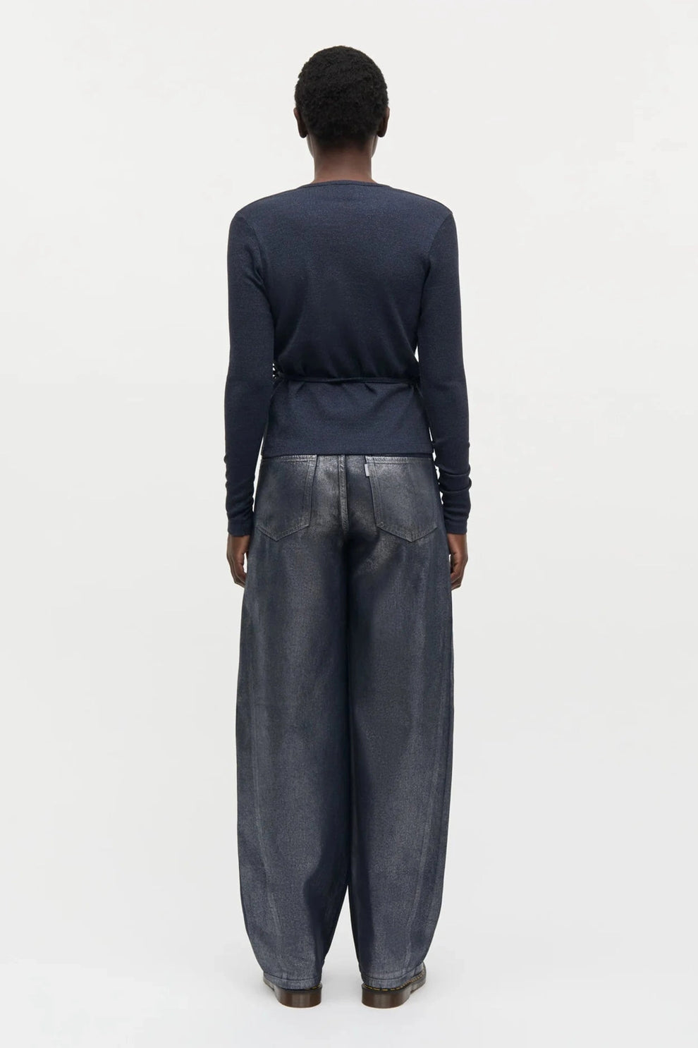 Mads Nørgaard W Metallic Denim Christel Jeans Vin. Blue/ Gun Metal
