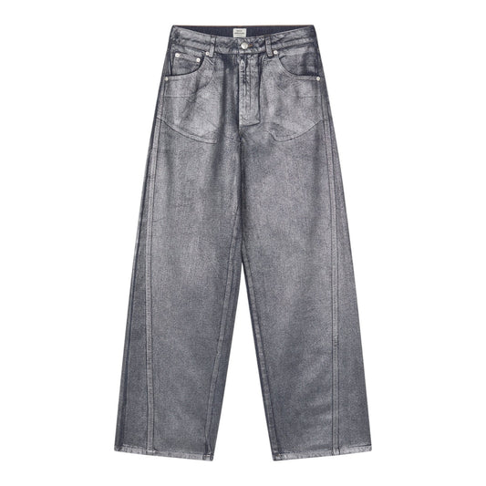 Mads Nørgaard W Metallic Denim Christel Jeans Vin. Blue/ Gun Metal