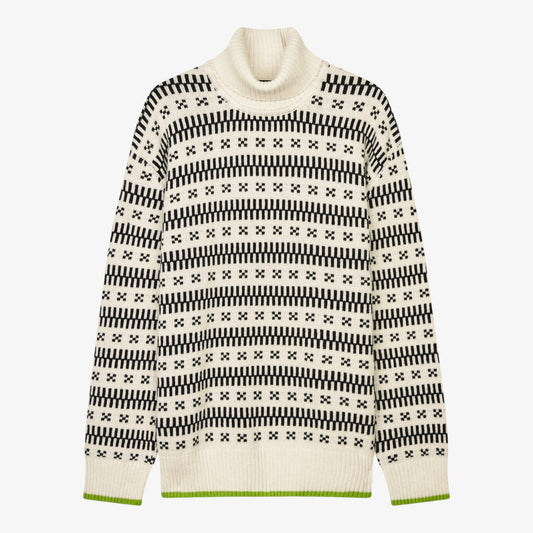 Mads Nørgaard M Lambswool Gustav Iceland Turtle Knit Seedpearl