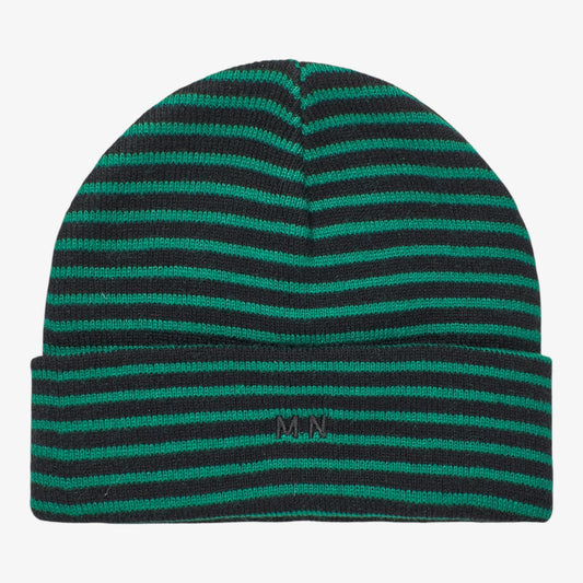 Mads Nørgaard M Isak Ambas Stripe M/N Beanie Black Verdant Green