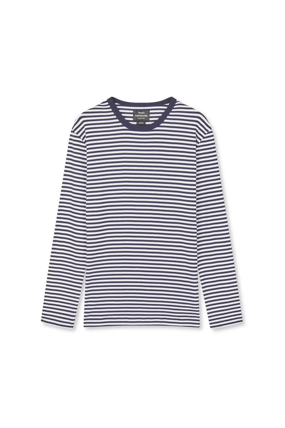 Mads Nørgaard M Duo Rib Tobias Tee LS Sky Captain White