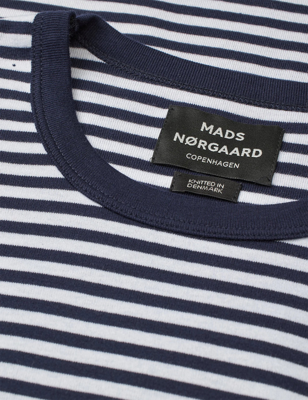 Mads Nørgaard M Duo Rib Tobias Tee LS Sky Captain White