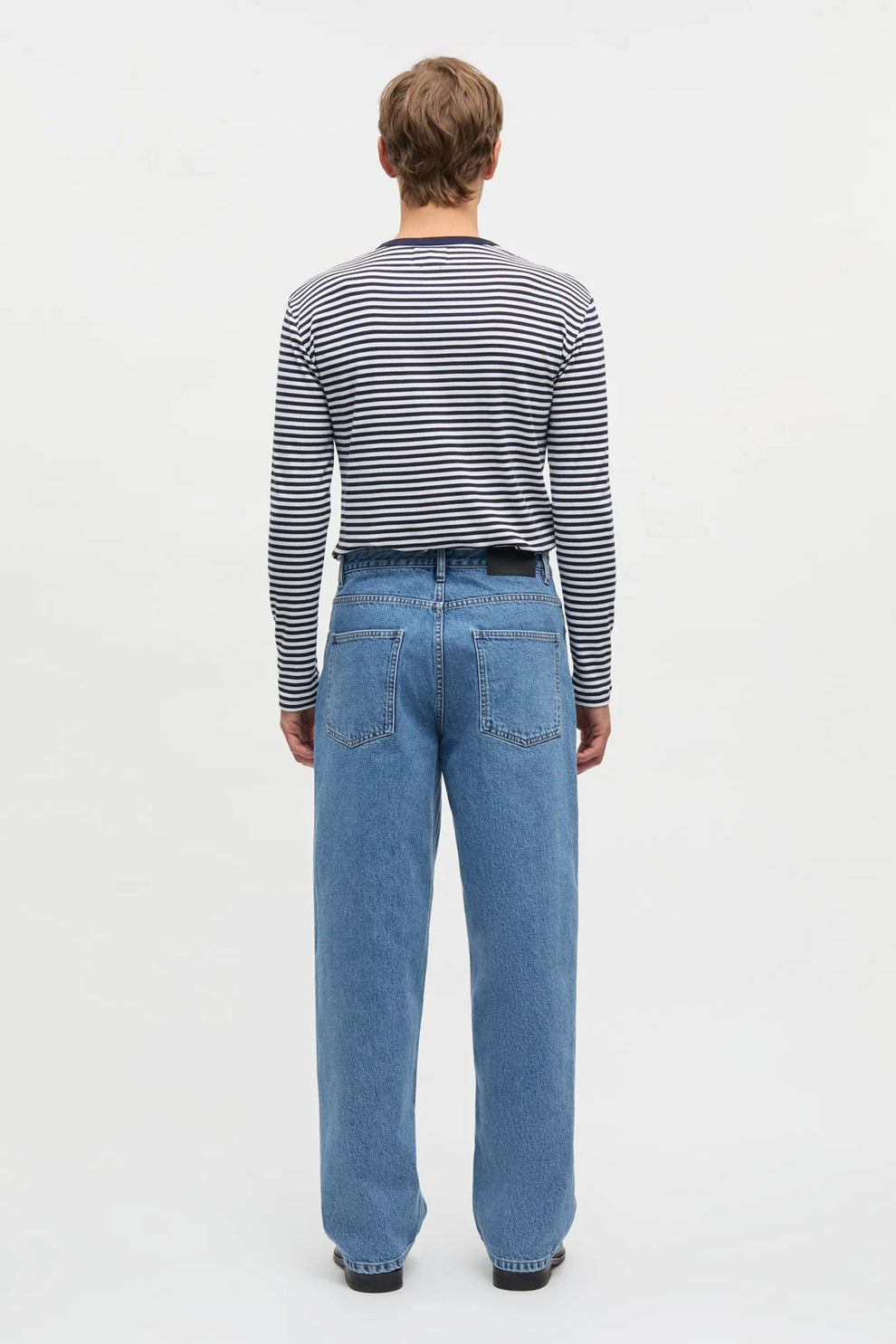 Mads Nørgaard M Duo Rib Tobias Tee LS Sky Captain White