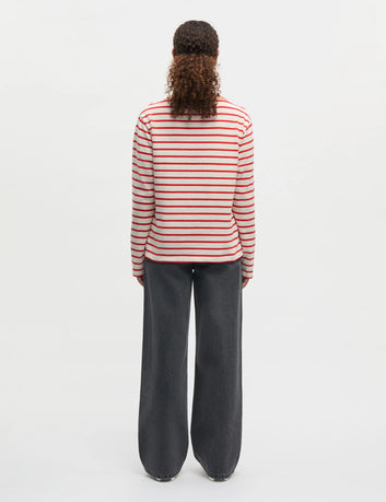 Mads Nørgaard W Pablo Gabi Tee LS Vanilla Ice /Fiery Red