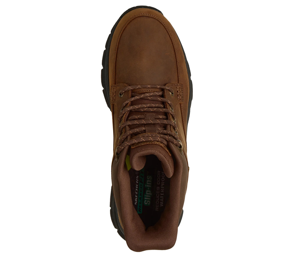 Skechers M Skechers Slip-Ins Waterproof Relaxed Fit: Respected 2.0 - Orson - Shoes Brown