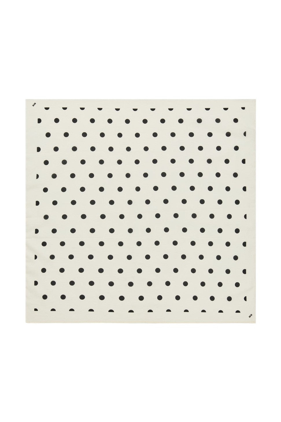 Mads Nørgaard Soft Cotton Self Dot Scarf AOP Black