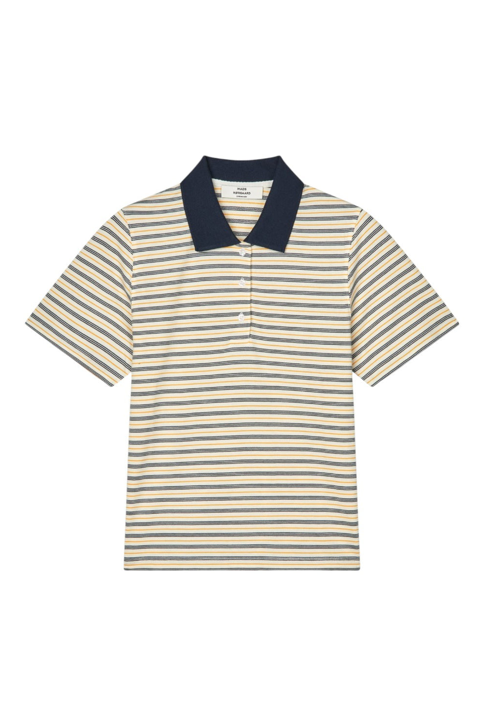 Mads Nørgaard W Light Terry Marlo Polo Tee Vanilla Ice Sky Captain Zinnia