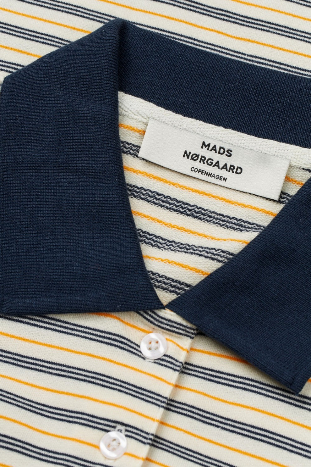 Mads Nørgaard W Light Terry Marlo Polo Tee Vanilla Ice Sky Captain Zinnia