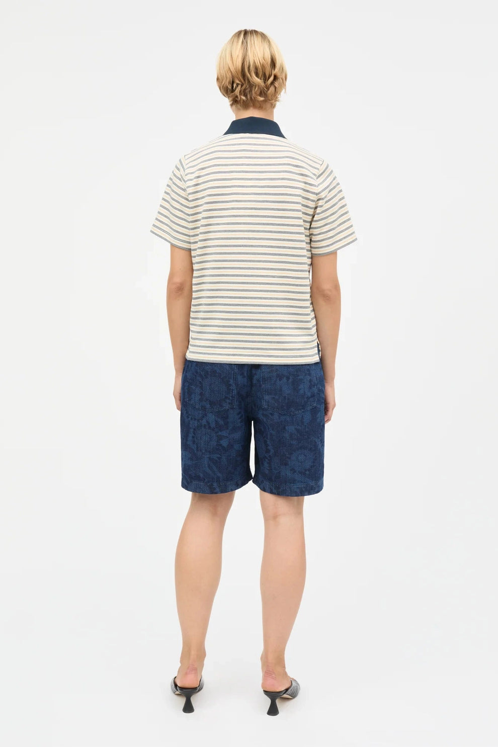 Mads Nørgaard W Light Terry Marlo Polo Tee Vanilla Ice Sky Captain Zinnia