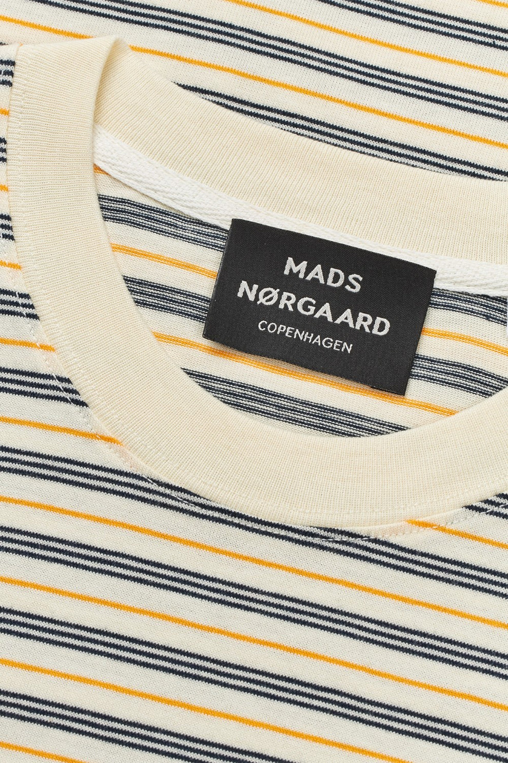 Mads Nørgaard M Stripe Frode Tee Vanilla Ice Sky Captain Zinnia