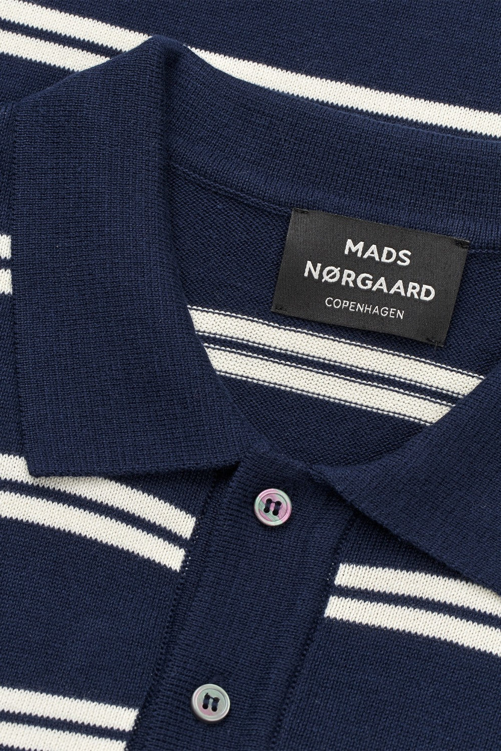 Mads Nørgaard M Tight Cotton Tristan Knit Sky Captain Vanilla Ice
