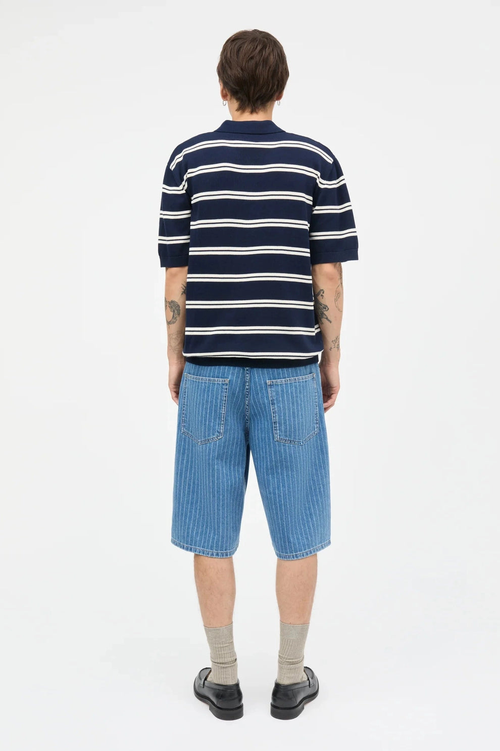 Mads Nørgaard M Tight Cotton Tristan Knit Sky Captain Vanilla Ice