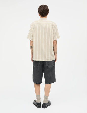 Mads Nørgaard M Texture Kenji Shirt Plaza Taupe Vanilla Ice