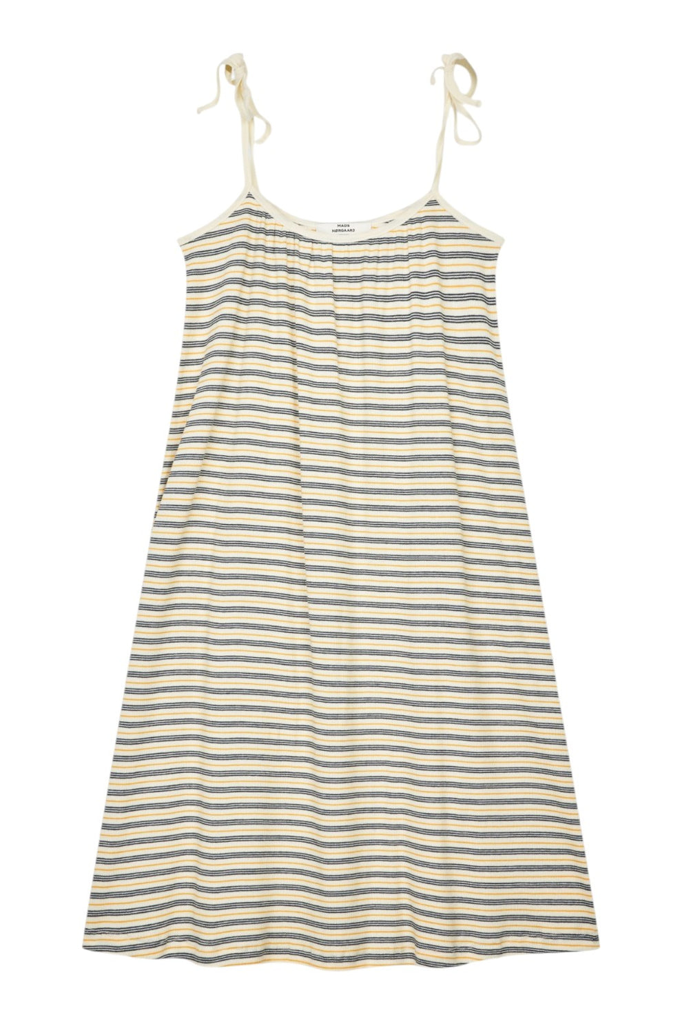 Mads Nørgaard W Stripe Stine Dress Vanilla Ice Sky Captain Zinnia