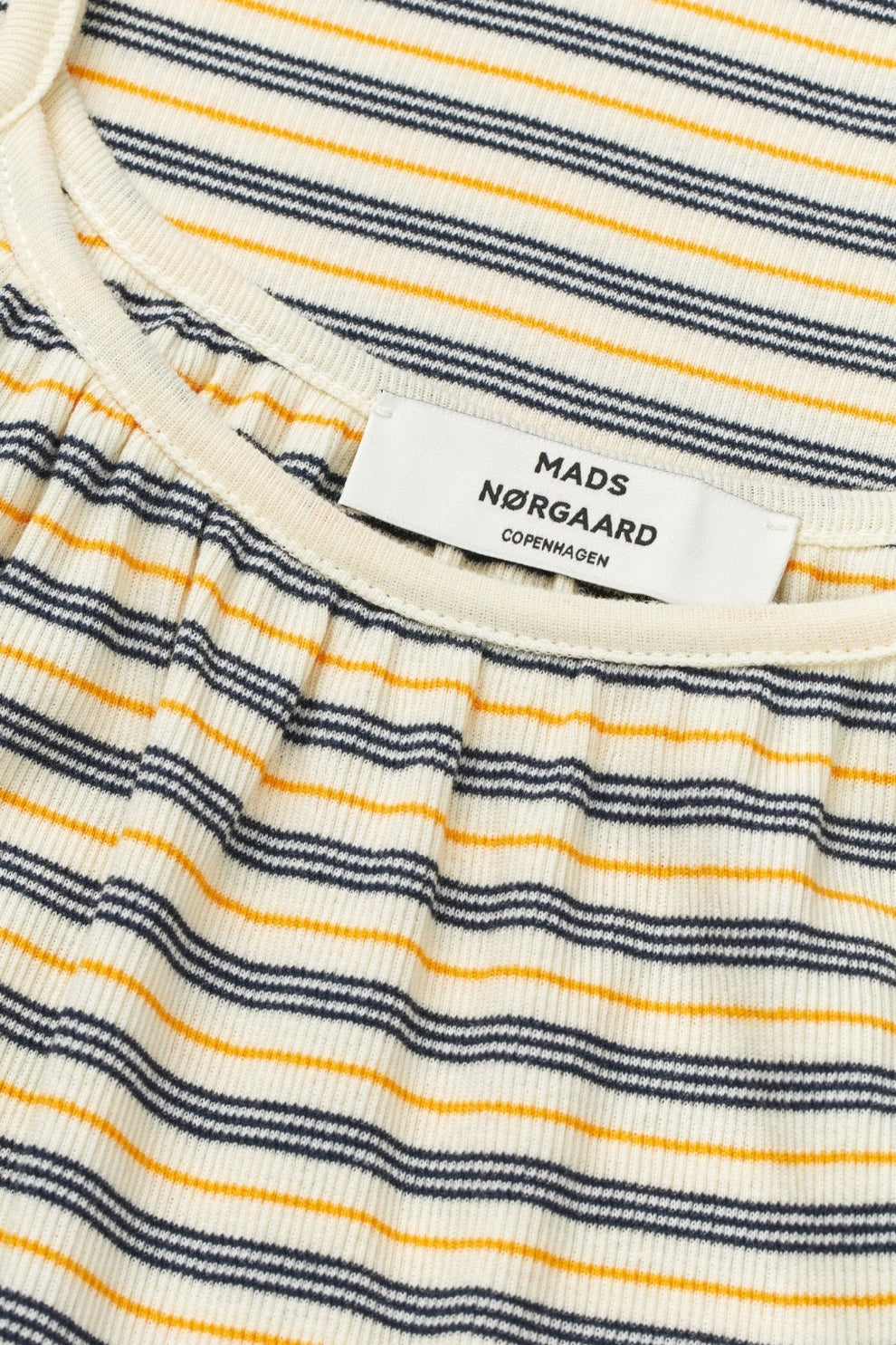Mads Nørgaard W Stripe Stine Dress Vanilla Ice Sky Captain Zinnia