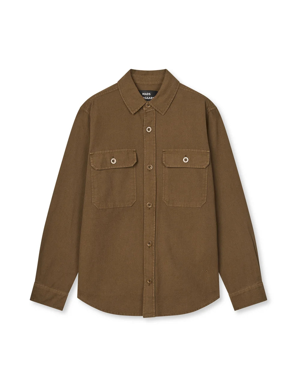 Mads Nørgaard M Dyed Canvas Skyler Shirt FAV Cocoa
