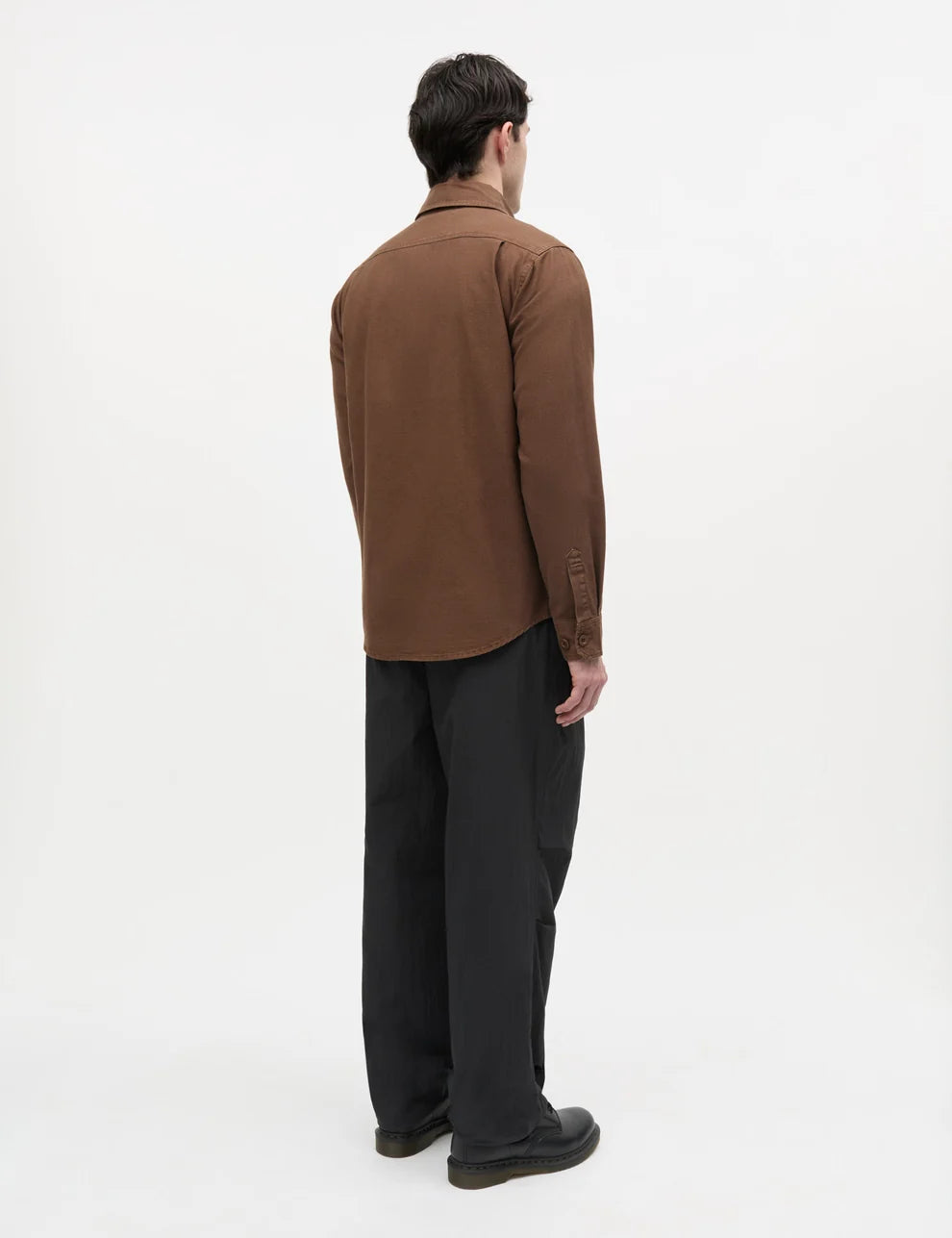 Mads Nørgaard M Dyed Canvas Skyler Shirt FAV Cocoa