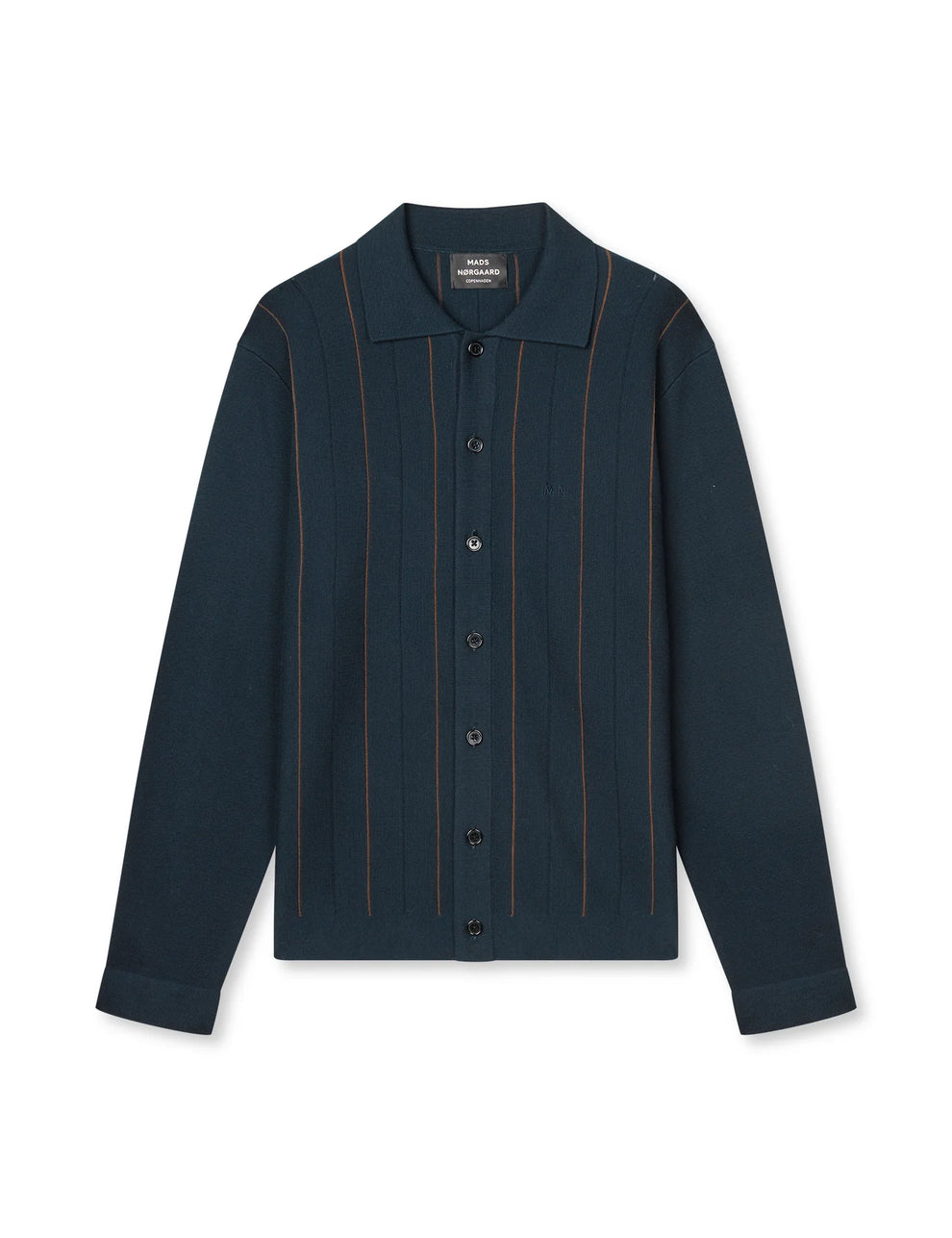 Mads Nørgaard M Classy Brando Polo LS Knit Sky Captain