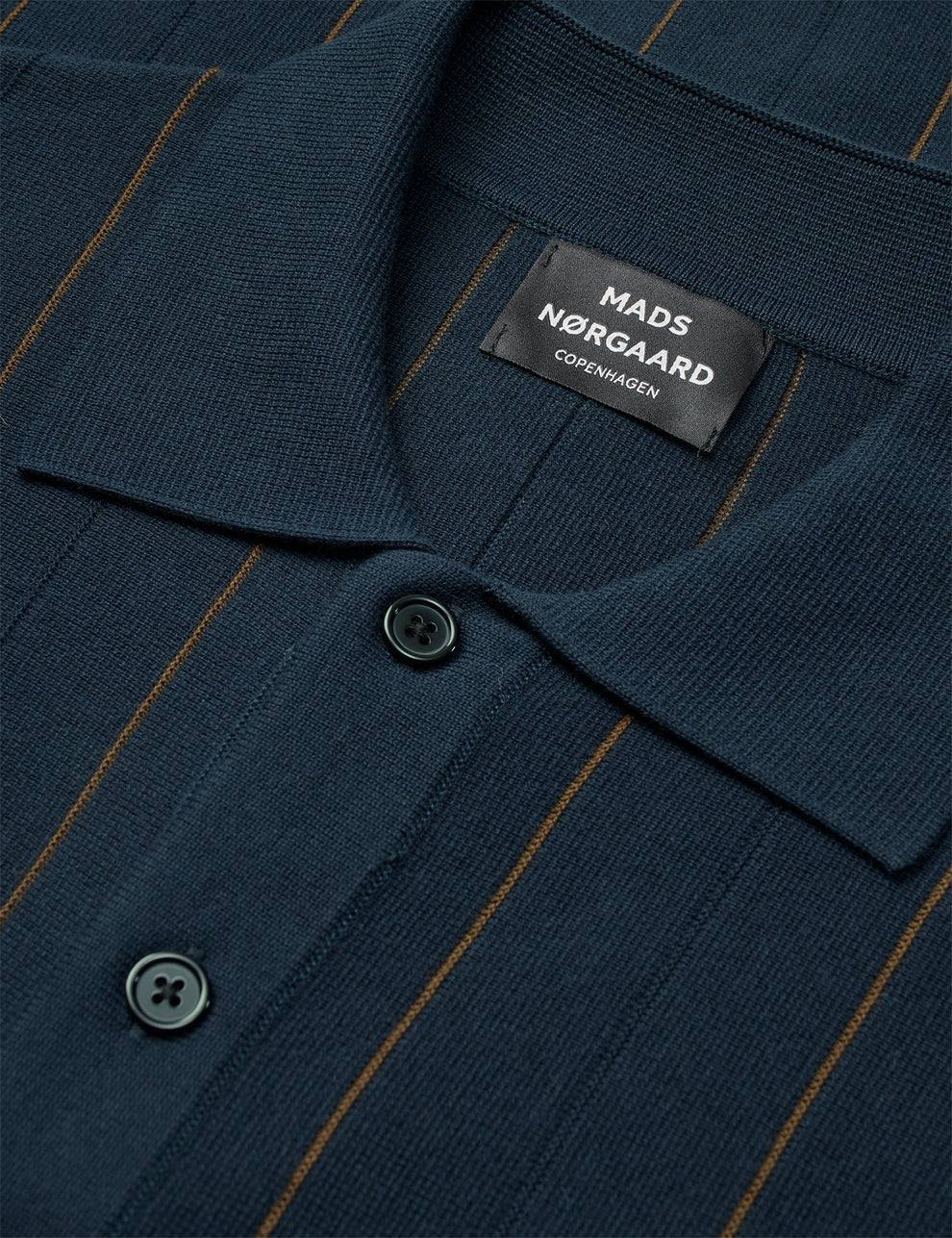 Mads Nørgaard M Classy Brando Polo LS Knit Sky Captain