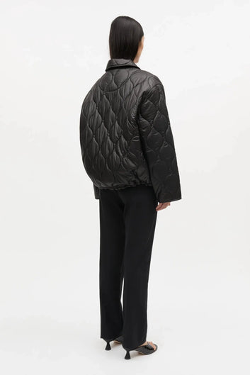 Mads Nørgaard W Shiny Ripstop Flora Jacket Black