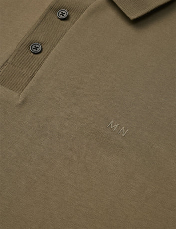Mads Nørgaard M Light Terry Polo Sweat Tarmac