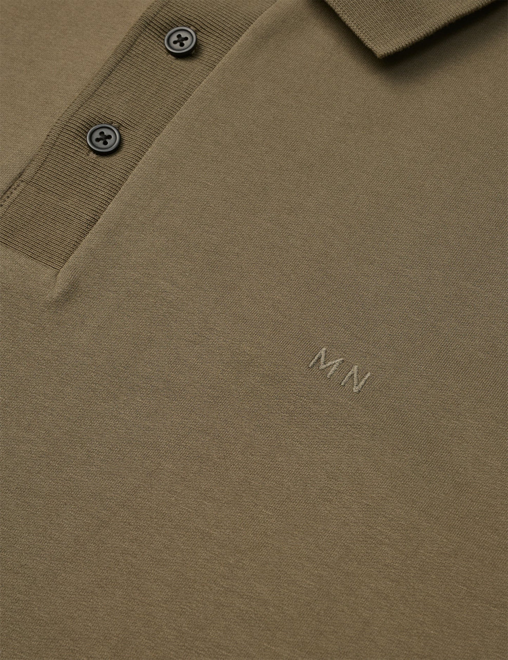 Mads Nørgaard M Light Terry Polo Sweat Tarmac