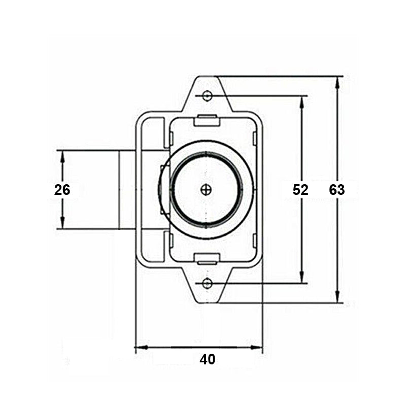 Låsekasse med forkromet messingknop
