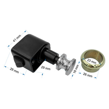 Trykknaplås forkromet messing