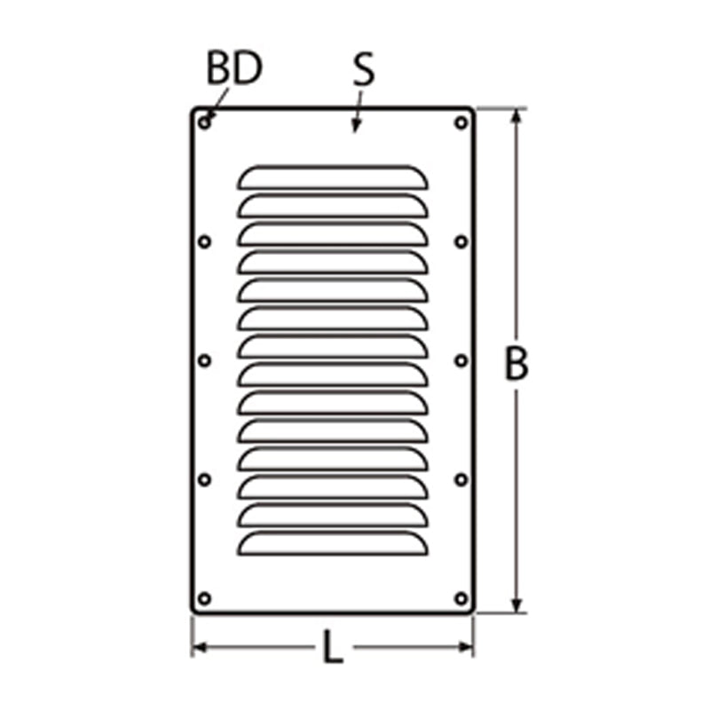 Ventilation rustfri lodret