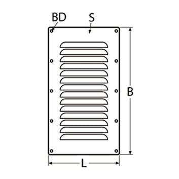 Ventilation rustfri lodret