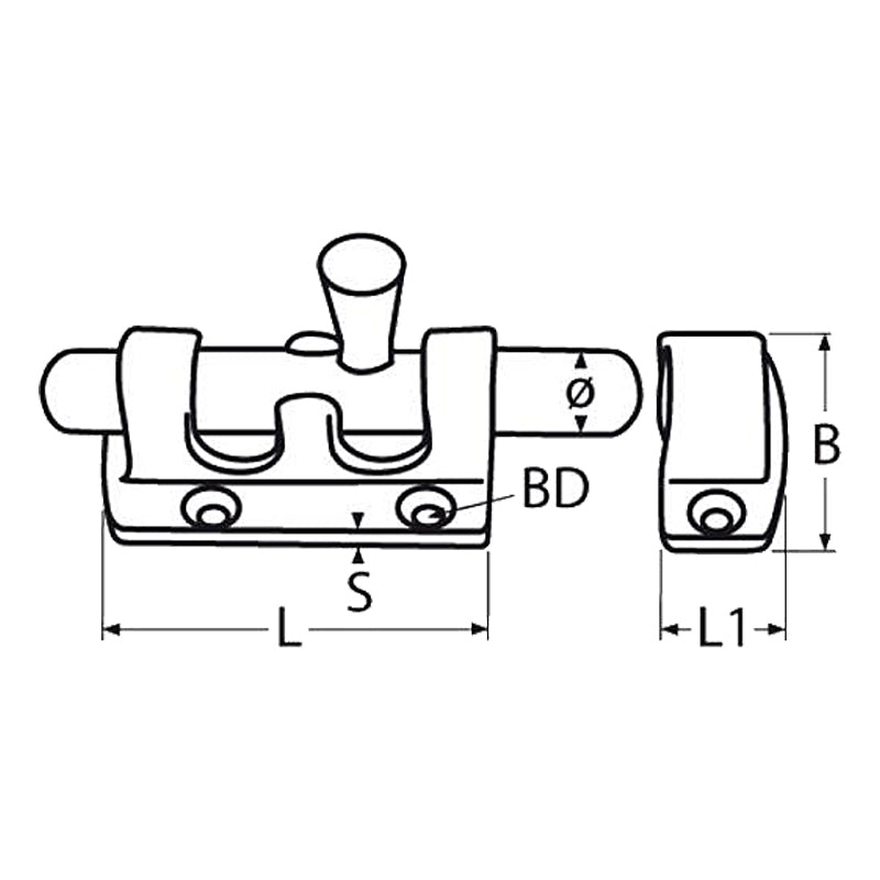 Skudrigel rustfrit stål blankpoleret
