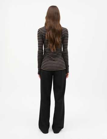 Mads Nørgaard W Fine Wool Sharon Knit Black Cocoa