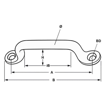 Bøjle til bændel, Rustfri