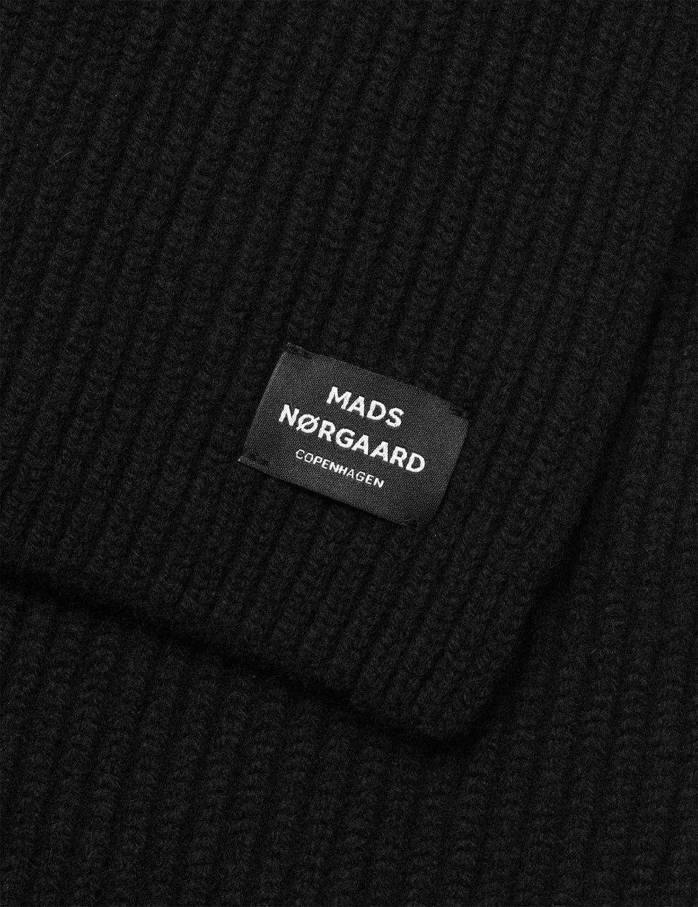 Mads Nørgaard One Wool Basil Scarf Black