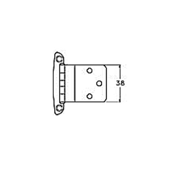 Hængsel rustfrit forskudt