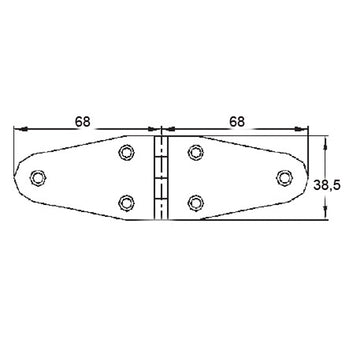 Hængsel, Poleret Rustfrit Stål