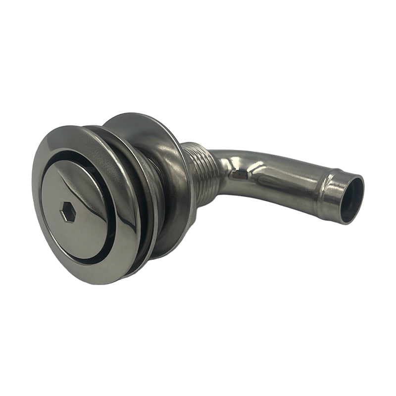 Tankudluftningsventil forkromet messing 90°