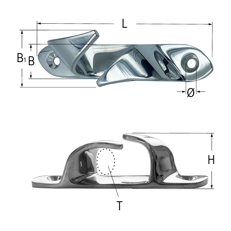 Klyds rustfrit stål skævt