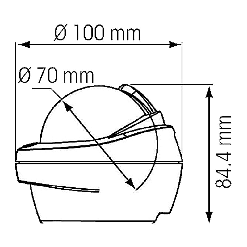Plastimo Kompas "Offshore 75 Mini Piedestal" Sort